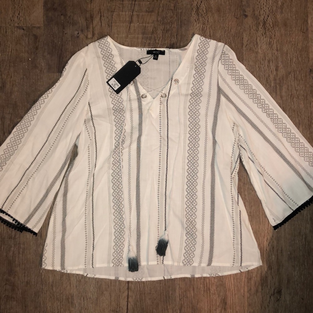 Black and White Boutique Top